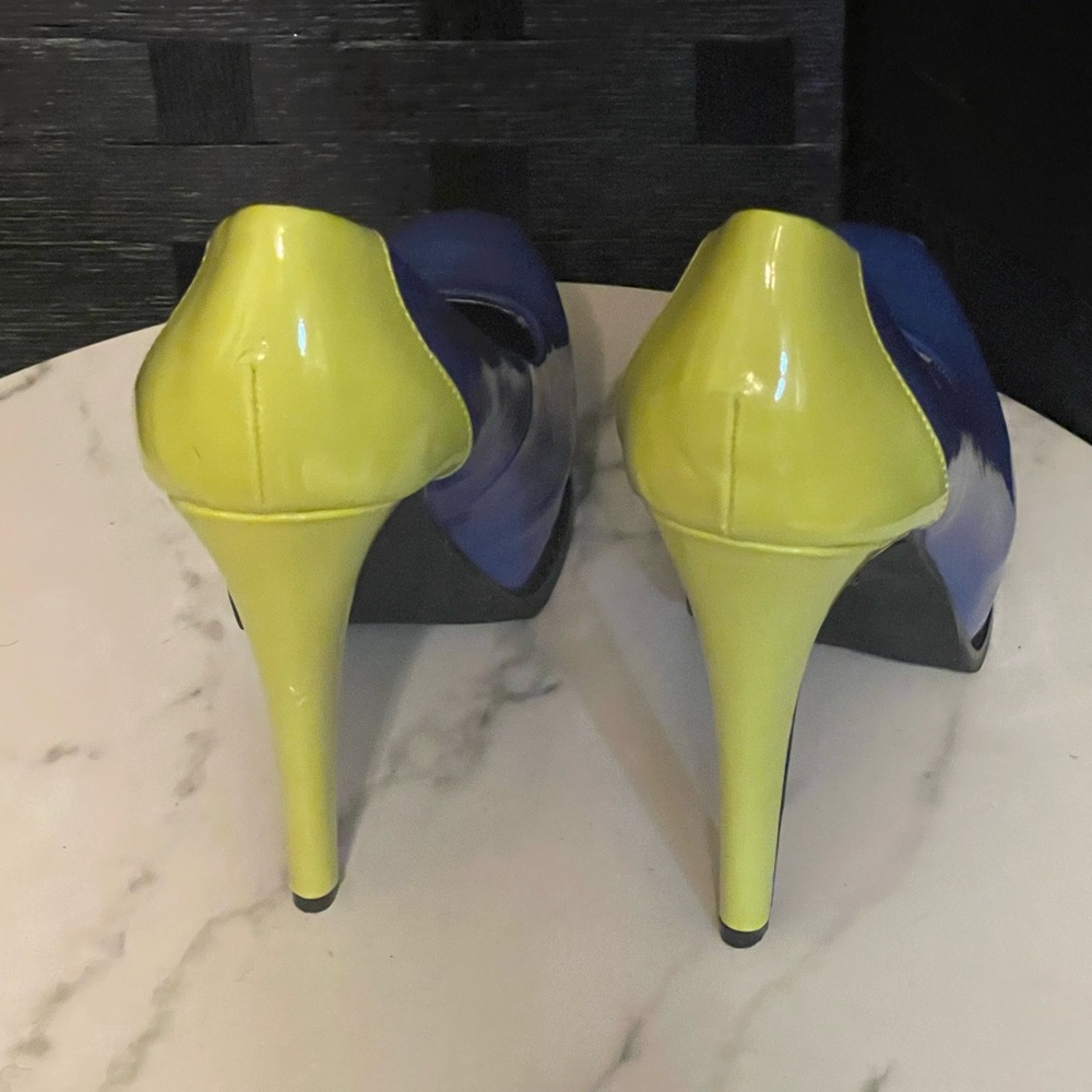 Simply Vera Vera Wang High Platform 5" High Heels Blue/Green Women's- Size 6M - Picture 9 of 13